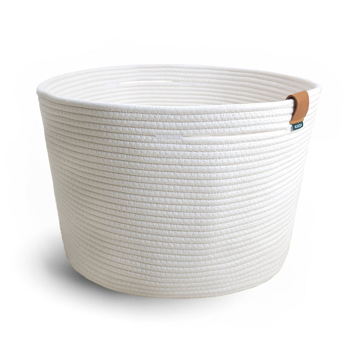 Large Woven Cotton Rope Basket · Off White – ACACEA